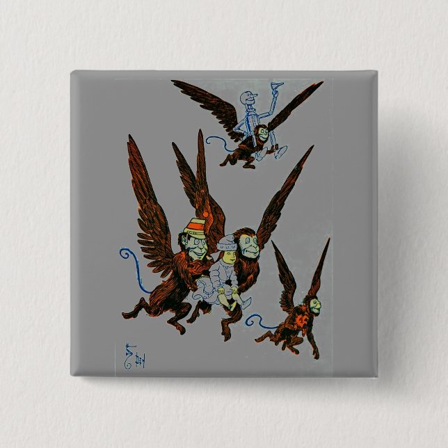 Wizard of Oz 2 Inch Square Button (Front)