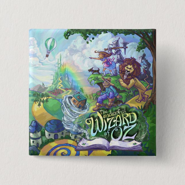 Wizard of Oz 2 Inch Square Button (Front)