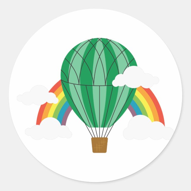 Wizard Of Oz Balloon Classic Round Sticker (Front)