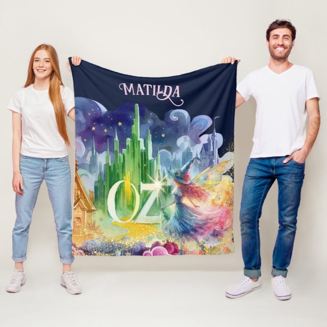 Wizard of Oz Birthday Good Witch Custom Decor Fleece Blanket (In Situ)