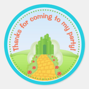 Wizard Of Oz Birthday Party Favour Stickers