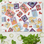 Wizard of Oz™ Character Print Toss Pattern Kitchen Towel<br><div class="desc">Step into the magical world of Oz with this vibrant, vintage-inspired pattern celebrating The Wizard of Oz. Featuring beautifully illustrated poster-style designs of Dorothy, the Cowardly Lion, the Tin Man, the Scarecrow, and the Wicked Witch, this artwork captures the timeless charm and adventure of the Yellow Brick Road. Classic icons...</div>