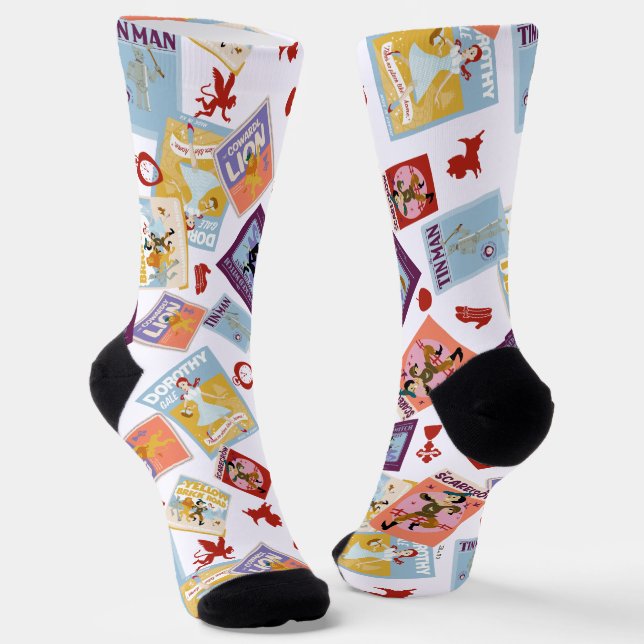 Wizard of Oz™ Character Print Toss Pattern Socks (Angled)