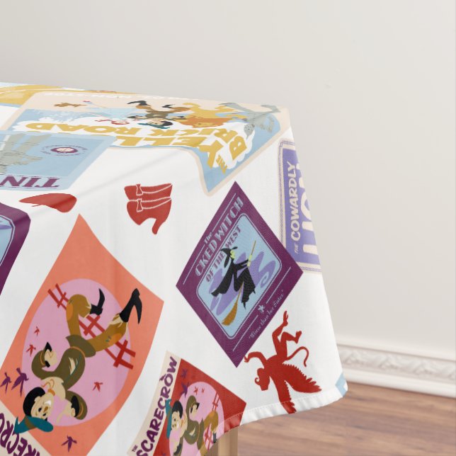 Wizard of Oz™ Character Print Toss Pattern Tablecloth (In Situ)