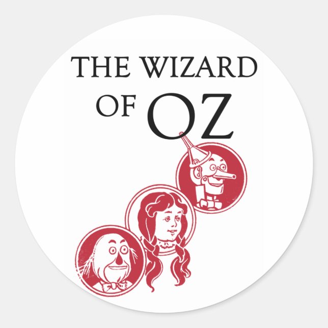Wizard of Oz Characters Classic Round Sticker (Front)