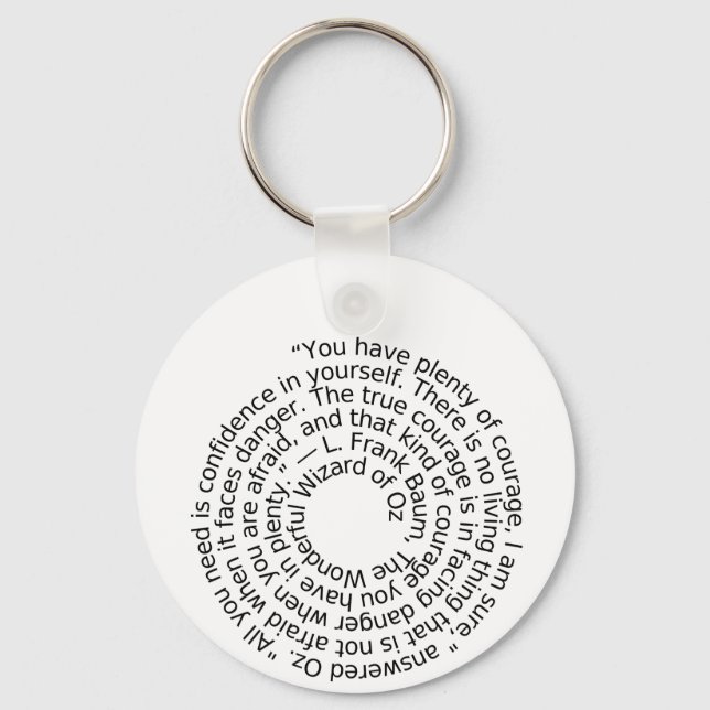 Wizard of Oz courage quote keychain (Front)