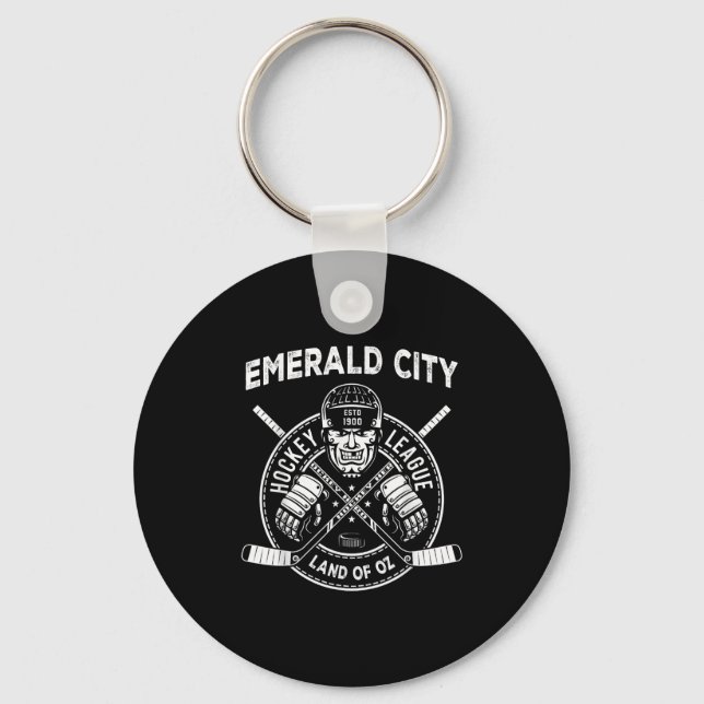 Wizard Of Oz Emerald City Hockey Costume Halloween Keychain (Front)