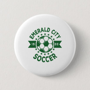 Wizard Of Oz Emerald City Soccer Footbyll Costume 2 Inch Round Button