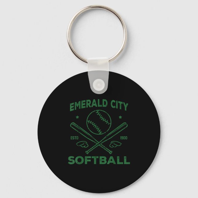 Wizard Of Oz Emerald City Softball Costume Hallowe Keychain (Front)
