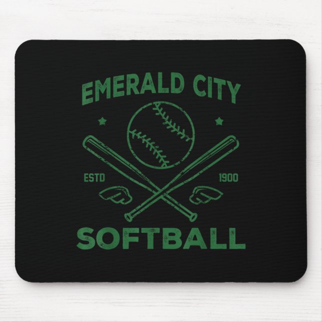Wizard Of Oz Emerald City Softball Costume Hallowe Mouse Pad (Front)
