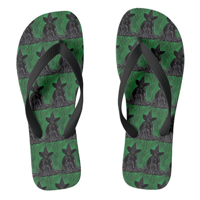 WIZARD OF OZ MELTING WITCH  FLIP FLOPS (Footbed)