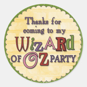 Wizard of Oz Party Thank You Sticker