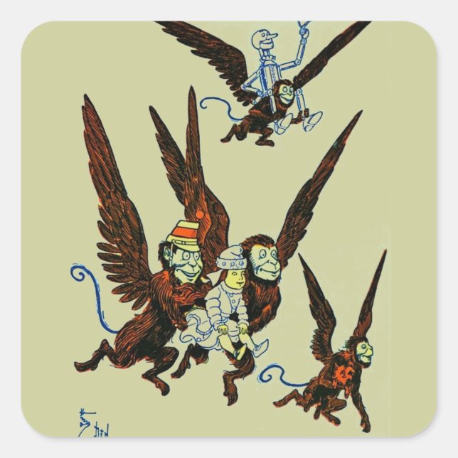 Wizard of Oz Square Sticker (Front)