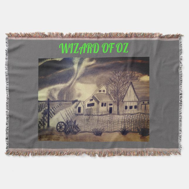WIZARD OF OZ TWISTER  THROW BLANKET (Front)