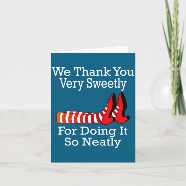Wizard Of Oz - We Thank You Very Sweetly  Card (Front)
