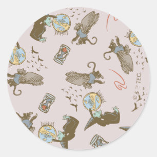 Wizard of Oz™ Wicked Witch™ Crystal Ball Pattern Classic Round Sticker