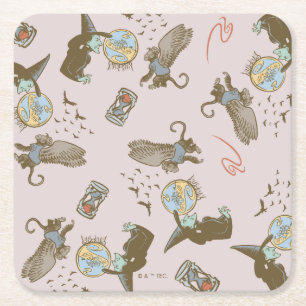 Wizard of Oz™ Wicked Witch™ Crystal Ball Pattern Square Paper Coaster