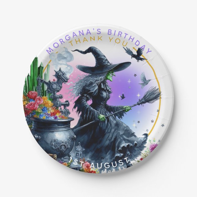 Wizard of Oz Wicked Witch Custom Partyware Decor Paper Plate (Front)