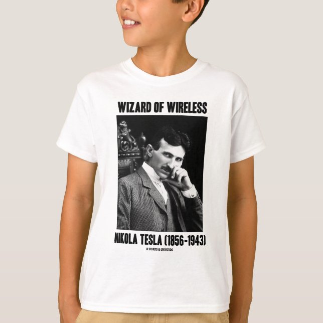 Wizard Of Wireless Nikola Tesla T-Shirt (Front)