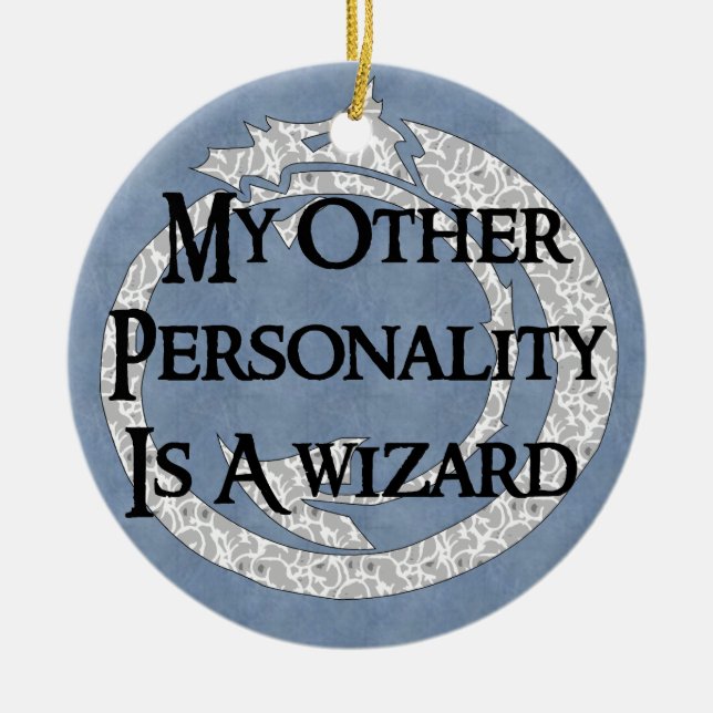 Wizard Personality Ceramic Ornament (Front)