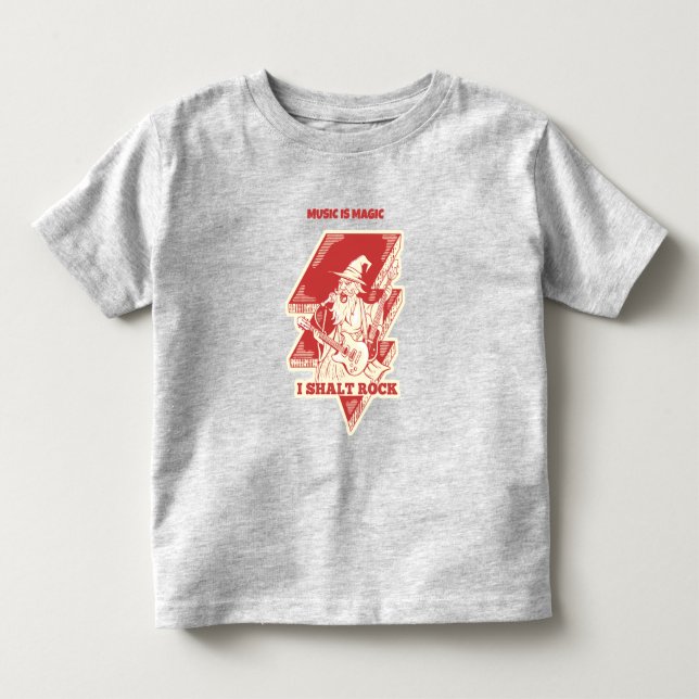 Wizard playing guitar toddler t-shirt (Front)
