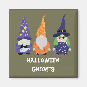 Wizard Pumpkin Witch Halloween Gnomes Magnet