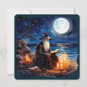 Wizard reading a Book - Wicca Halloween 1