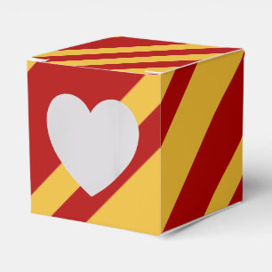 Wizard Red and Gold Heart Favor Box