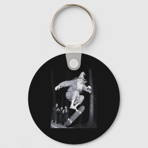 Wizard Skateboarding Funny Meme Skater Halloween G Keychain
