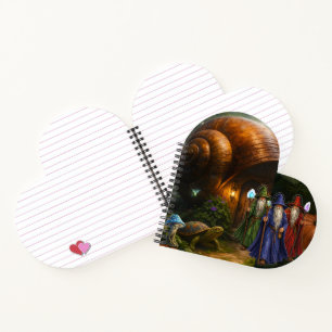 Wizard snail shell sanctuary heart shaped spiral n notebook
