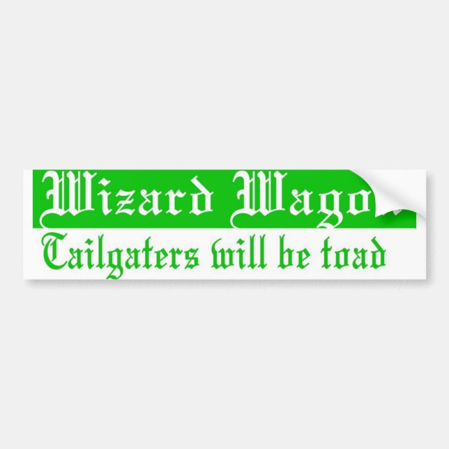 Wizard wagon bumper sticker (Front)
