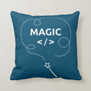 Wizard Wand: Cute Design Throw Pillow