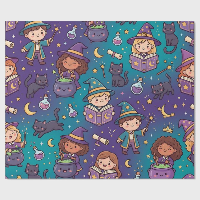 Wizard Witch Magic Potion Wrapping Paper (Flat)