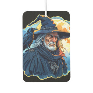 Wizard with a Raven - Halloween Fan Fun 1 Air Freshener