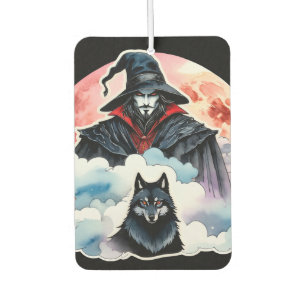 Wizard with a Wolf - Halloween Fan Fun 1 Air Freshener