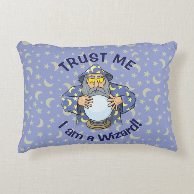 Wizard with Ball Accent Pillow (Front)
