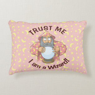 Wizard with Ball Accent Pillow