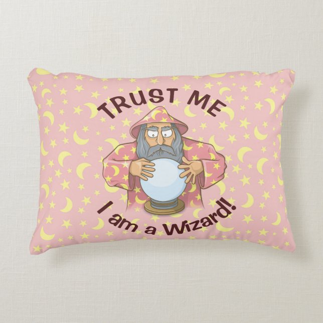 Wizard with Ball Accent Pillow (Front)