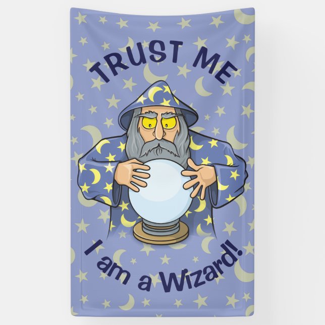 Wizard with Ball Banner (Vertical)