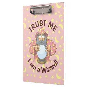 Wizard with Ball Clipboard