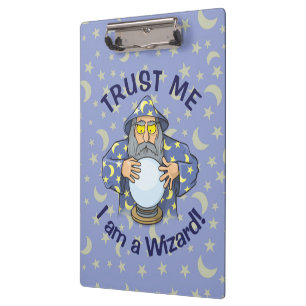 Wizard with Ball Clipboard
