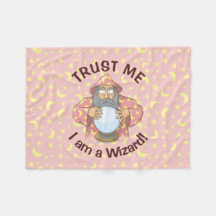 Wizard with Ball Fleece Blanket