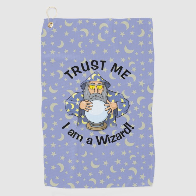 Wizard with Ball Golf Towel (Front)