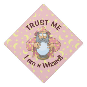 Wizard with Ball Graduation Cap Topper