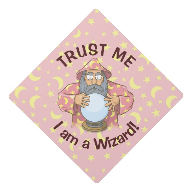 Wizard with Ball Graduation Cap Topper (Front)