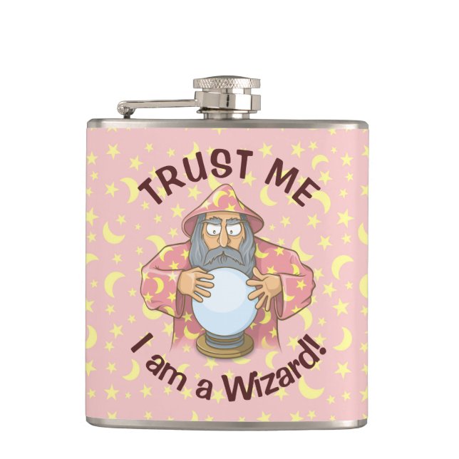Wizard with Ball Hip Flask (Front)