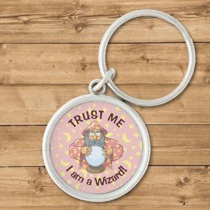 Wizard with Ball Keychain