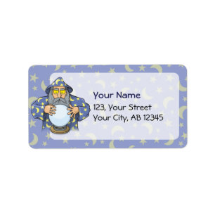 Wizard with Ball Label