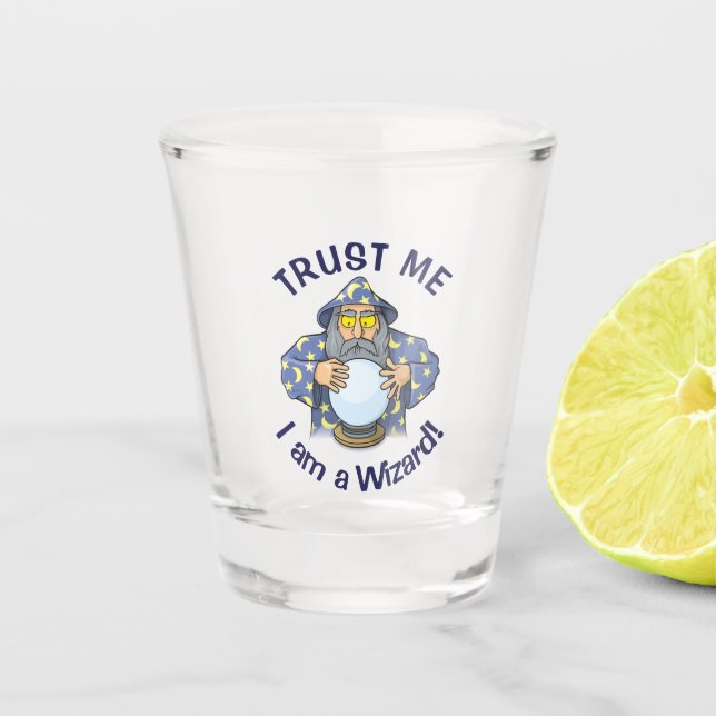 Wizard with Ball Shot Glass (Front)
