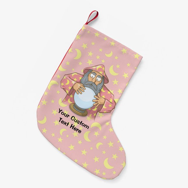 Wizard with Ball Small Christmas Stocking (Front (Hanging))